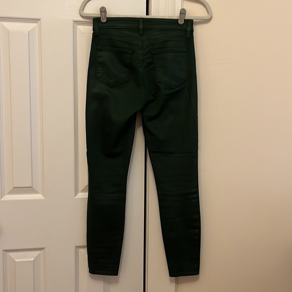 L’Agence Margot Coated Skinny Jeans in Green - Picture 6 of 6